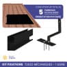 KIT DE FIXATIONS 1 LIGNE DE 5 PANNEAUX TUILES MECANIQUES PAYSAGE IZYSUN - 1