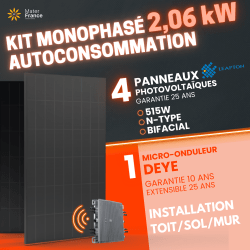 KIT 2.06kW - 4 PANNEAUX 515W - MICRO 2000W  - 1