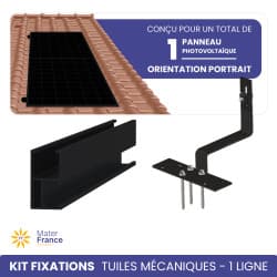 KIT DE FIXATIONS 1 LIGNE DE 1 PANNEAU TUILES MECANIQUES PORTRAIT IZYSUN - 1