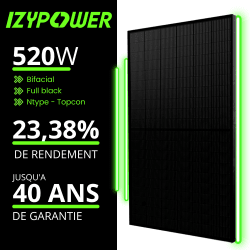 IZYPOWER BIFACIAL NTYPE IZ182x210-M-54-NB-520W IZYPOWER - 1