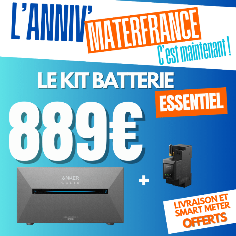 BATTERIE PLUG AND PLAY ANKER SOLIX SOLARBANK 2 E1600AC + SMART METER