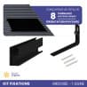KIT DE FIXATIONS 1 LIGNE DE 8 PANNEAUX ARDOISES PAYSAGE IZYSUN - 1
