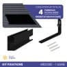 KIT DE FIXATIONS 1 LIGNE DE 4 PANNEAUX ARDOISES PAYSAGE IZYSUN - 1