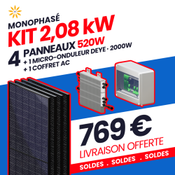 KIT 2.08kW - 4 PANNEAUX...