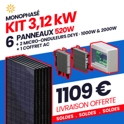 KIT 3.12kW - 6 PANNEAUX...