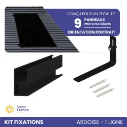 KIT DE FIXATIONS 1 LIGNE DE 9 PANNEAUX ARDOISES PORTRAIT IZYSUN - 1