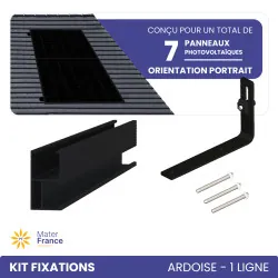 KIT DE FIXATIONS 1 LIGNE DE 7 PANNEAUX ARDOISES PORTRAIT IZYSUN - 1