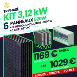 KIT TRIPHASÉ 3.12kW - 6...