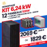 KIT 6.24kW - 12 PANNEAUX 520W IZYPOWER - MICRO 2000W