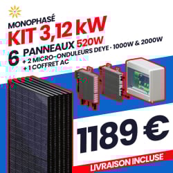 KIT 3.12kW - 6 PANNEAUX...