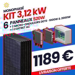 KIT 3.12kW - 6 PANNEAUX...