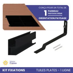 KIT DE FIXATIONS 1 LIGNE DE 1 PANNEAU TUILES PLATES PAYSAGE IZYSUN - 1