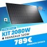 PLUG AND PLAY 2080W – 4 PANNEAUX IZYPOWER 520W + MICRO-ONDULEUR DEYE 2000W
