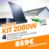 KIT 2.08kW - 4 PANNEAUX 520W IZYPOWER - MICRO IZYPOWER2000W