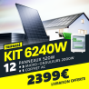 KIT TRIPHASÉ 6.24kW - 12 PANNEAUX 520W IZYPOWER - MICRO IZYPOWER 2000W