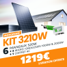 KIT 3.12kW - 6 PANNEAUX 520W IZYPOWER - MICRO IZYPOWER 2000W 1000W