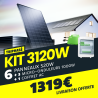 KIT TRIPHASÉ 3.12kW - 6 PANNEAUX 520W IZYPOWER - MICRO IZYPOWER 1000W