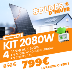 KIT 2.08kW - 4 PANNEAUX...