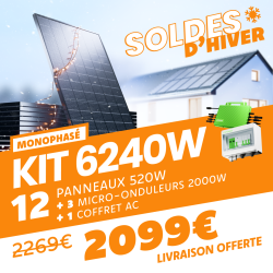 KIT 6.24kW - 12 PANNEAUX...