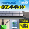 KIT TRIPHASÉ 37.44kW - 72 PANNEAUX 520W IZYPOWER - MICRO 2000W IZYPOWER