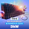 PLUG AND PLAY 3120W – 6 PANNEAUX IZYPOWER 520W + MICRO-ONDULEUR IZYPOWER 2000W ET 1000W
