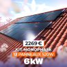 KIT 6.24kW - 12 PANNEAUX 520W IZYPOWER - MICRO IZYPOWER 2000W