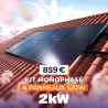 KIT 2.08kW - 4 PANNEAUX 520W IZYPOWER - MICRO IZYPOWER2000W