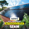 KIT TRIPHASÉ 12.48kW - 24 PANNEAUX 520W IZYPOWER - MICRO 2000W IZYPOWER
