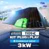 PLUG AND PLAY 3120W – 6 PANNEAUX IZYPOWER 520W + MICRO-ONDULEUR IZYPOWER 2000W ET 1000W