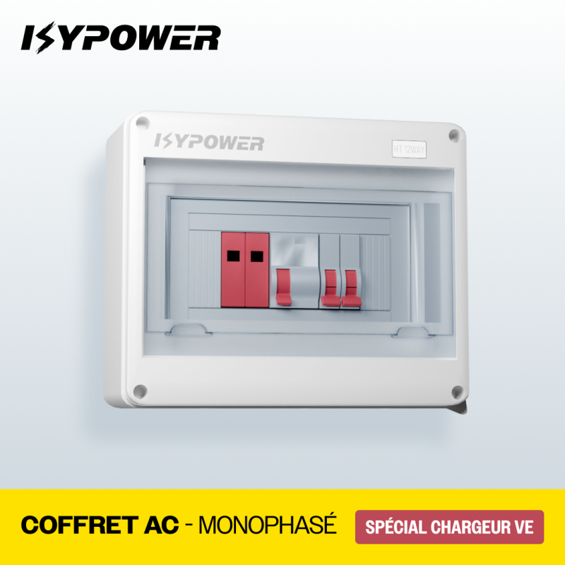 COFFRET MONOPHASÉ BORNE DE RECHARGE IP-COFF-7MW