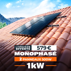 Kit Solaire Autoconsommation 1 kWc avec Coffret AC – Bifacial 500W | ISYPOWER