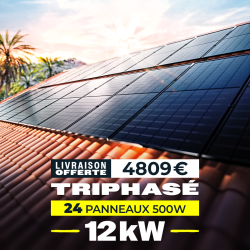 Kit Solaire Triphasé 12 kWc avec Coffret AC – 24 Panneaux Bifaciaux 500W | ISYPOWER