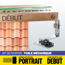 Kit IZYFIX Début – 2 panneaux 30 mm – Full Black – Fixation début/fin rangée