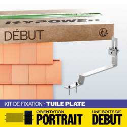Boîte IZYFIX Début – 2 Panneaux 30 mm – Tuiles Plates – Rails noirs