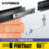 Kit IZYFIX 10 Panneaux – Tuiles Plates – Rails noirs – Fixation toiture surimposition