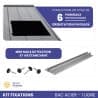 KIT DE FIXATIONS 1 LIGNE DE 6 PANNEAUX BACS ACIERS PAYSAGE IZYSUN - 1