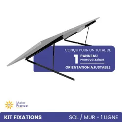 KIT FIXATIONS 1 LIGNE DE 1 PANNEAU SOL OU MUR PAYSAGE  - 1
