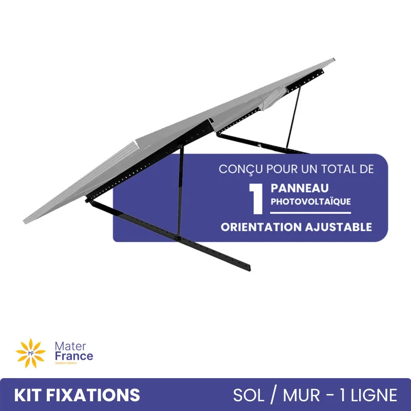KIT FIXATIONS 1 LIGNE DE 1 PANNEAU SOL OU MUR PAYSAGE  - 1