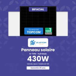 LEAPTON SOLAR 430W-473W BIFACIAL NTYPE LP182*182-M-54-NB FULL BLACK LEAPTON SOLAR - 1