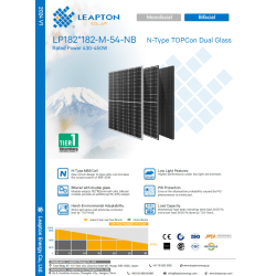 LEAPTON SOLAR 430W-473W BIFACIAL NTYPE LP182*182-M-54-NB FULL BLACK LEAPTON SOLAR - 2